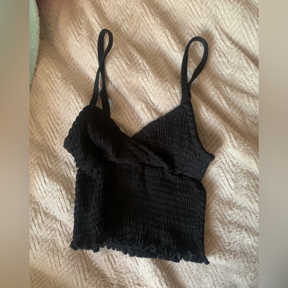 Rue21 Black Smocked Camisole Top